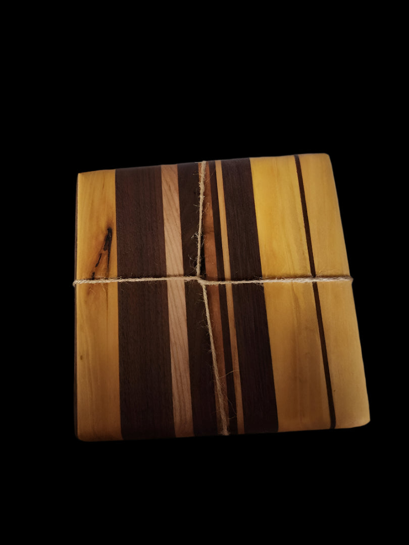 Handcrafted Walnut, Yellowheart, Maple & Cherry Mini Cutting Board | Small Chopping Block